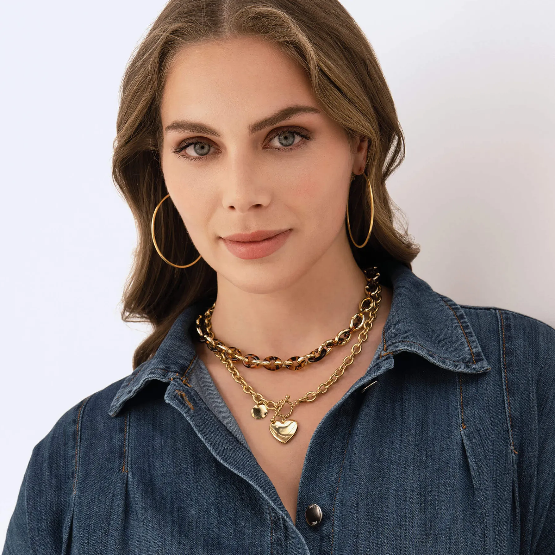 Femme Luzaka Boucles<3 paires de créoles acier doré or