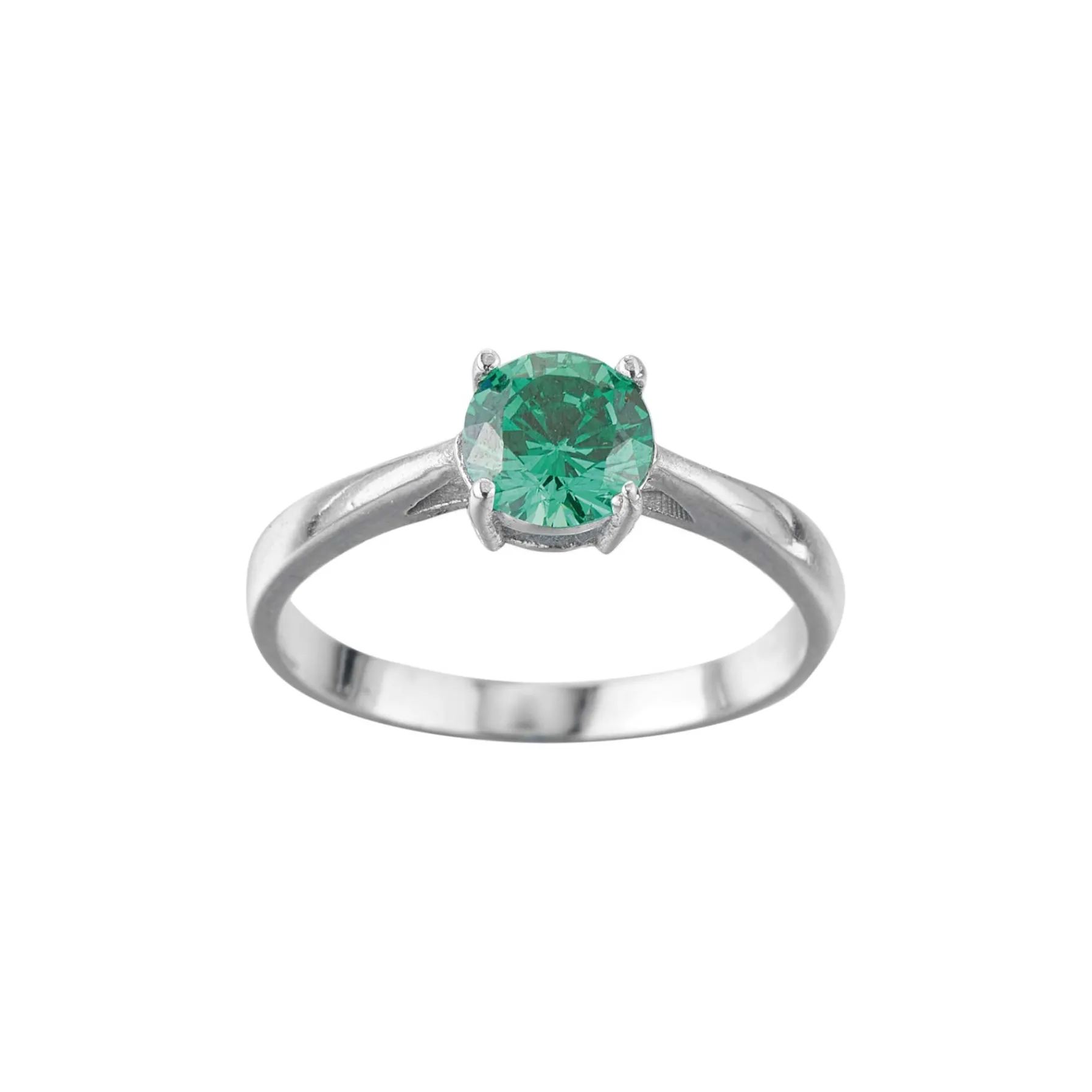 Luzaka Bagues|Bagues<Bague acier Luz zircon vert