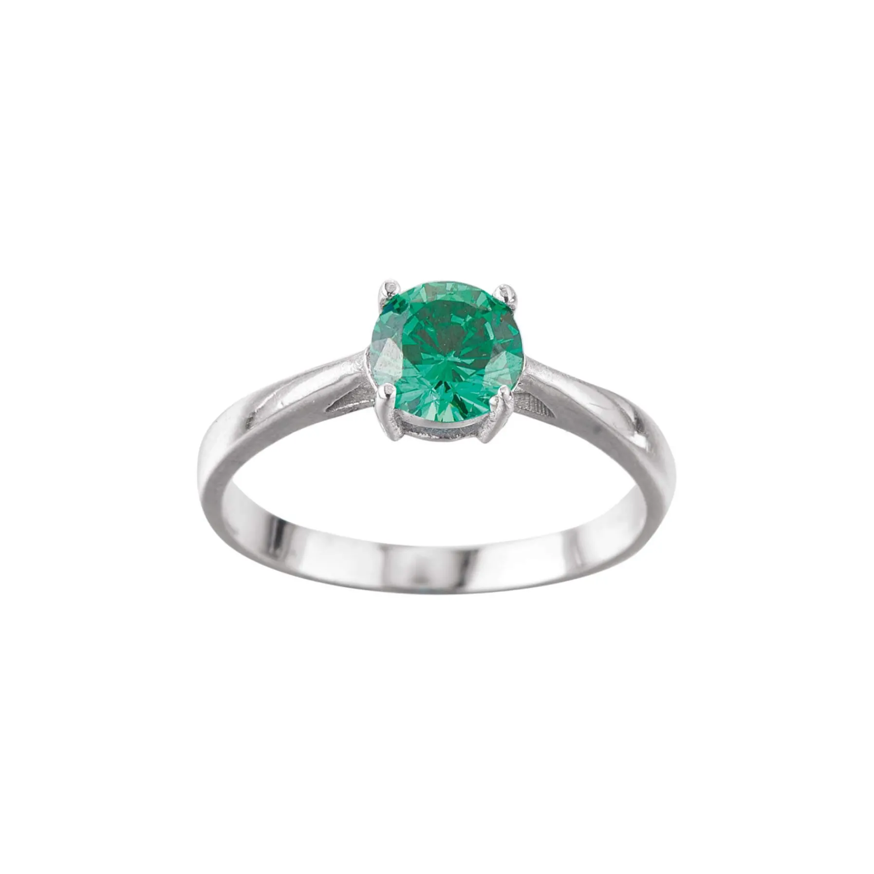 Luzaka Bagues|Bagues<Bague acier Luz zircon vert