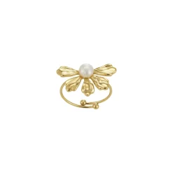 Femme Luzaka Bagues<Bague Amélie acier doré or et nacre