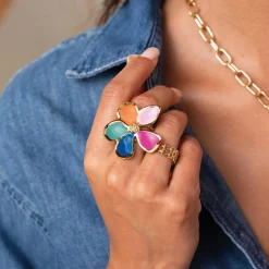 Femme Luzaka Bagues<Bague Charlene acier doré or