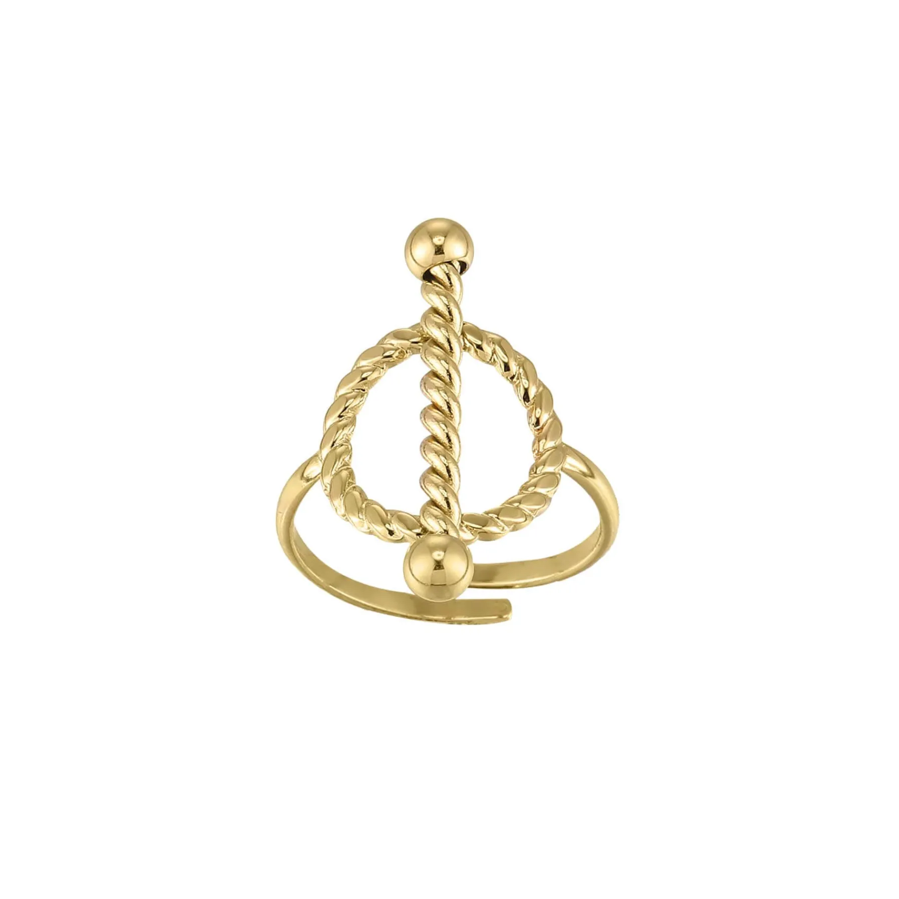 Femme Luzaka Bagues<Bague Corazon acier doré or
