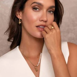 Femme Luzaka Bagues<Bague cœur Valentine acier doré or