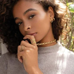 Femme Luzaka Bagues<Bague Dénitsa acier doré or