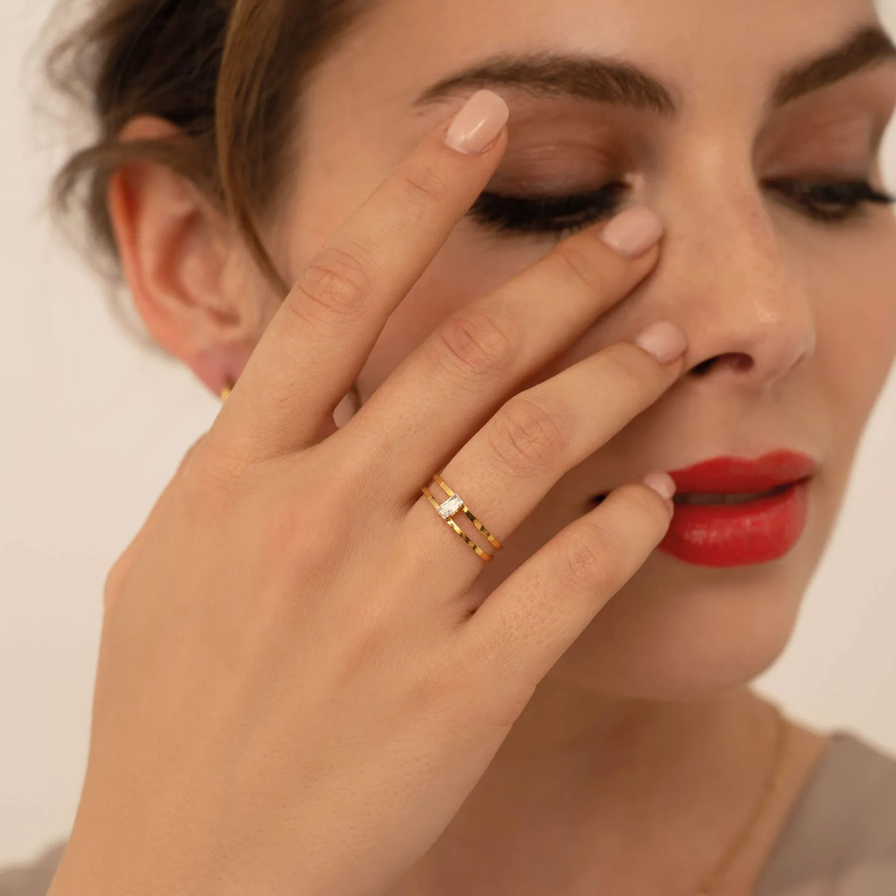 Femme Luzaka Bagues<Bague Elvira acier doré or