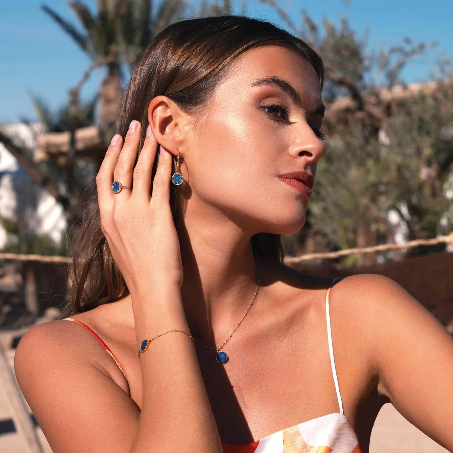 Femme Luzaka Bagues<Bague Etoiles Lapis Lazuli acier doré or