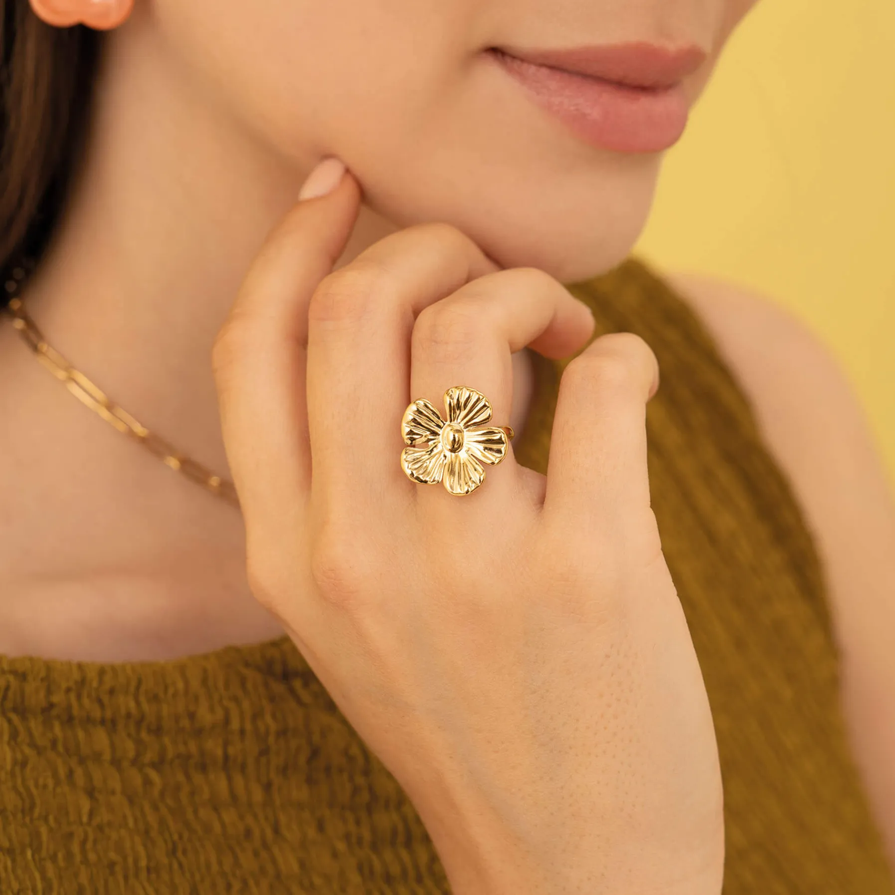 Femme Luzaka Bagues<Bague Florine acier doré or