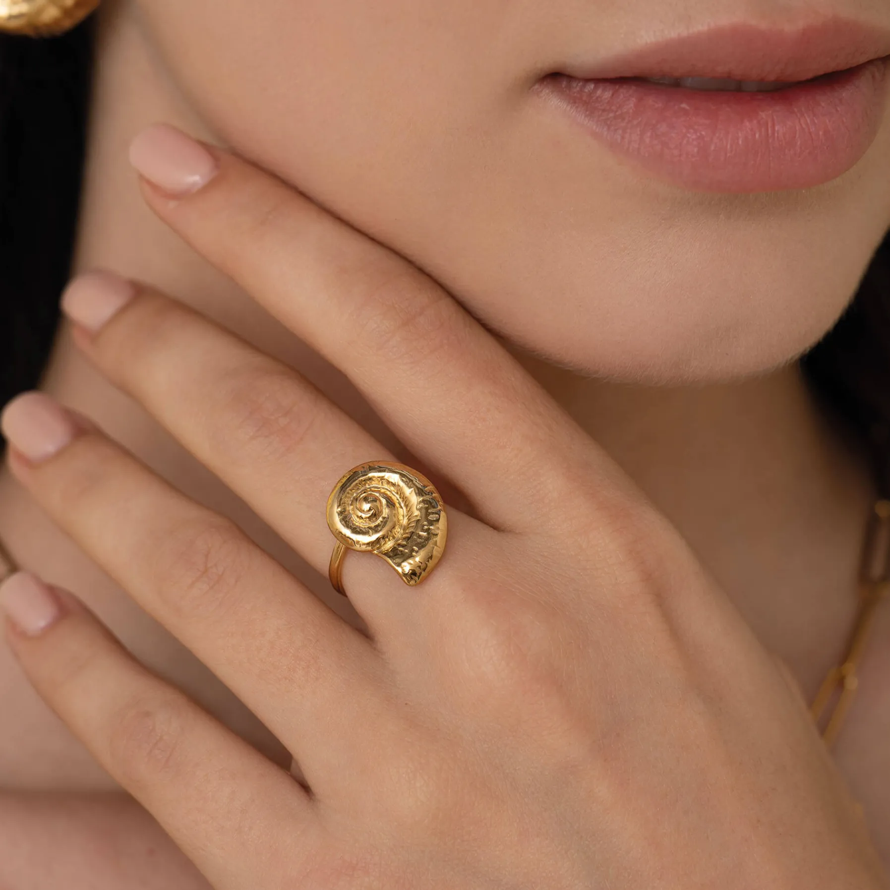Femme Luzaka Bagues<Bague Galapagos acier doré or