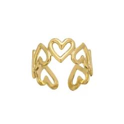 Femme Luzaka Bagues<Bague Hearty acier doré or