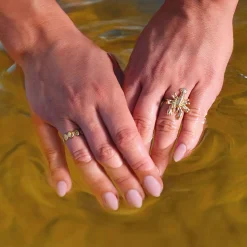 Femme Luzaka Bagues<Bague Homard acier doré or