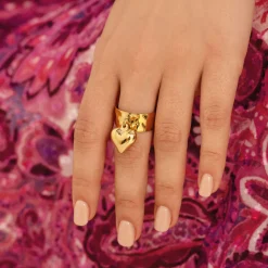 Femme Luzaka Bagues<Bague Kapri acier doré or