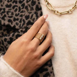 Femme Luzaka Bagues<Bague Karisa acier doré or