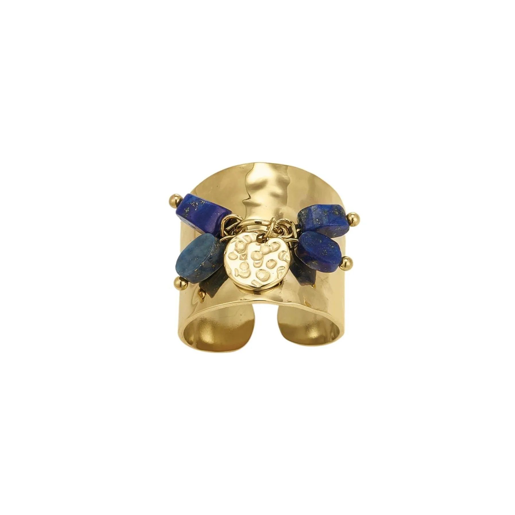 Femme Luzaka Bagues<Bague Laurie acier doré or et Lapis Lazuli
