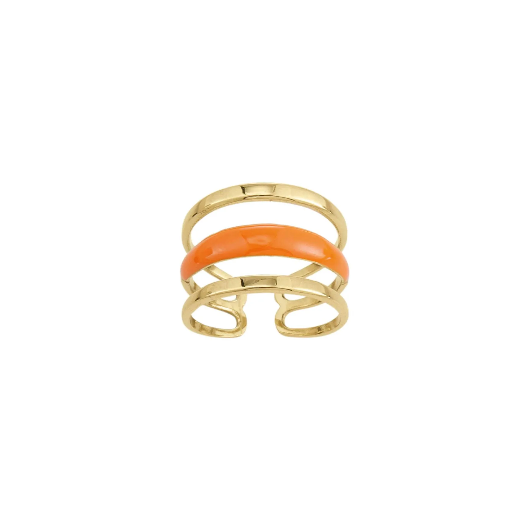 Femme Luzaka Bagues<Bague Lona orange acier doré or