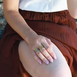 Femme Luzaka Bagues<Bague Lupa acier doré or
