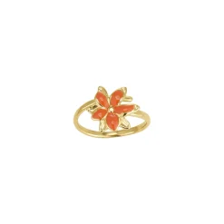 Femme Luzaka Bagues<Bague Maddy orange acier doré or