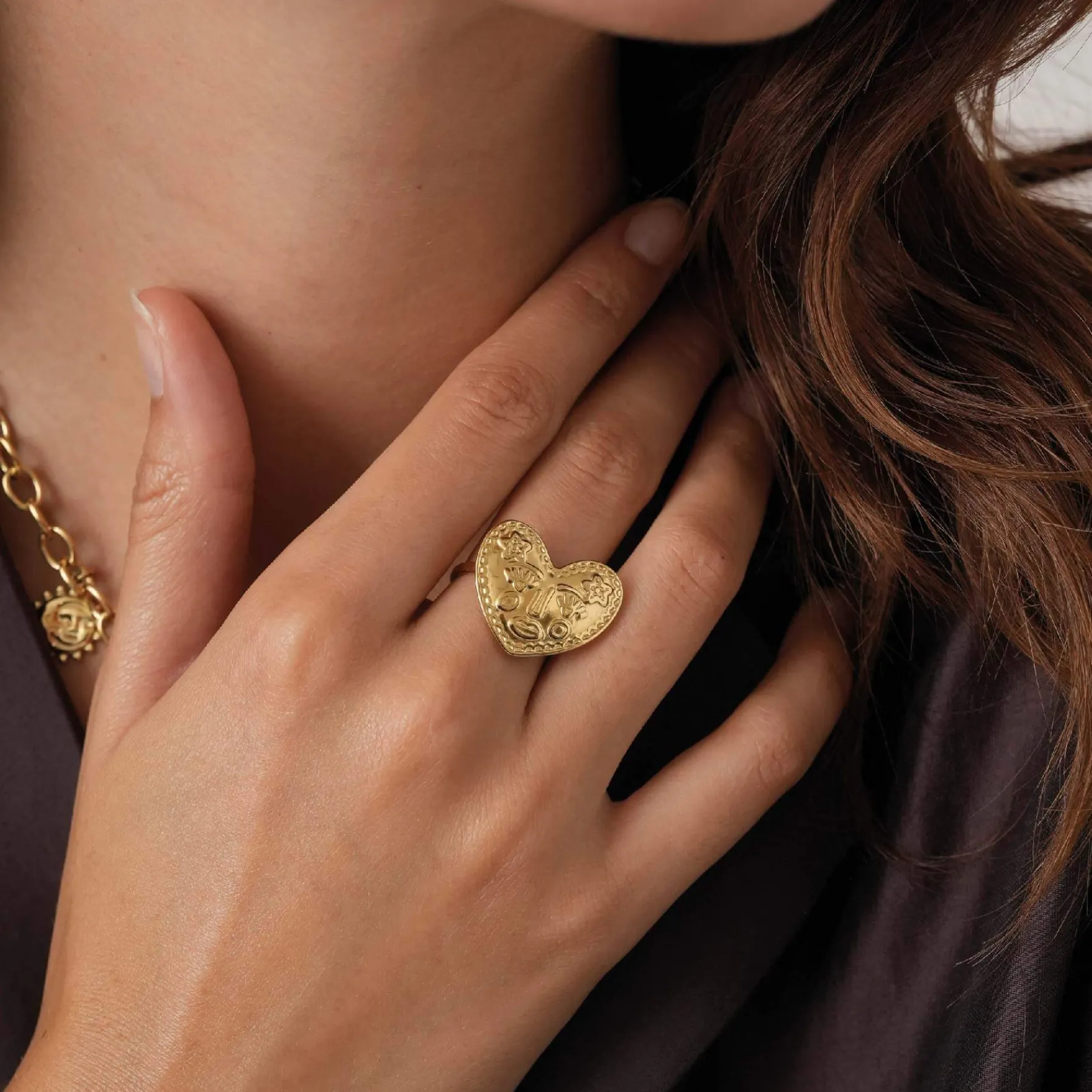 Femme Luzaka Bagues<Bague Madeleine acier doré or