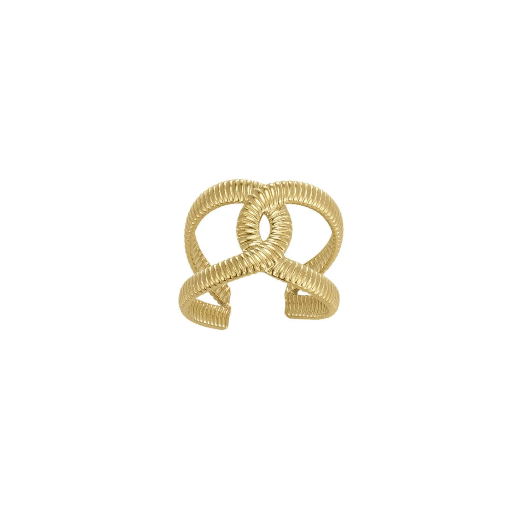 Femme Luzaka Bagues<Bague Maille plate acier doré or