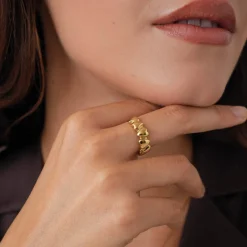 Femme Luzaka Bagues<Bague Mathilde acier doré or