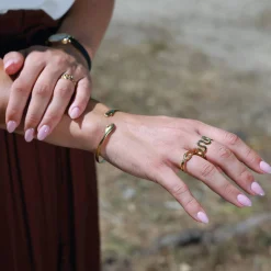 Femme Luzaka Bagues<Bague Michka acier doré or