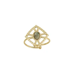Femme Luzaka Bagues<Bague Nadia acier doré or Pin Africain