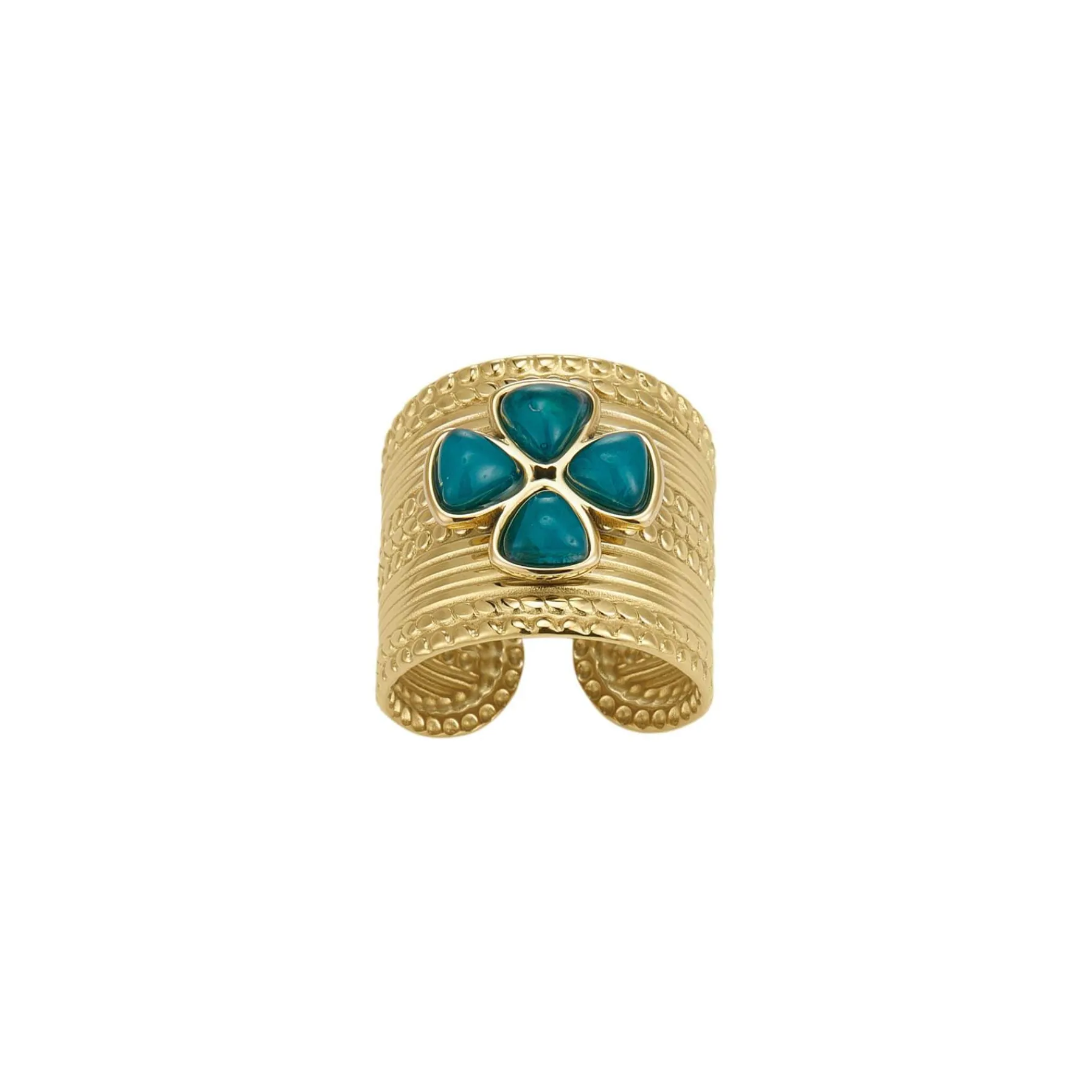 Femme Luzaka Bagues<Bague Naomi bleue acier doré or