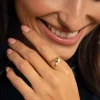 Femme Luzaka Bagues<Bague Nata pierres et nacre acier doré or