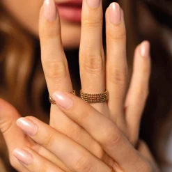 Femme Luzaka Bagues<Bague Perline acier doré or