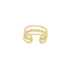 Femme Luzaka Bagues<Bague Rosaria acier doré or