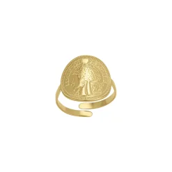 Femme Luzaka Bagues<Bague République Française acier doré or