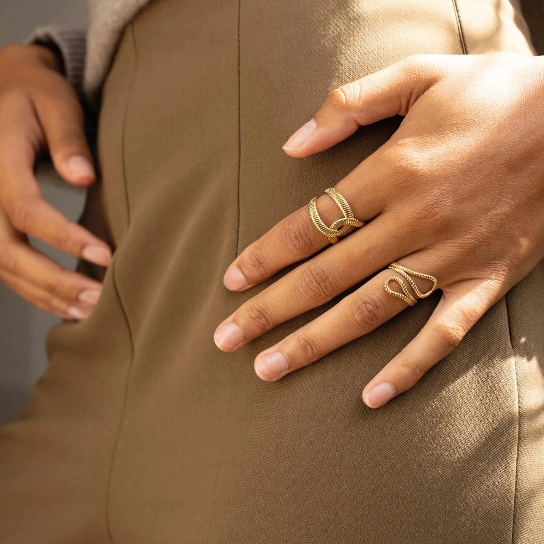 Femme Luzaka Bagues<Bague Sally acier doré or