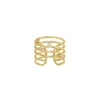 Femme Luzaka Bagues<Bague Saturne acier doré or