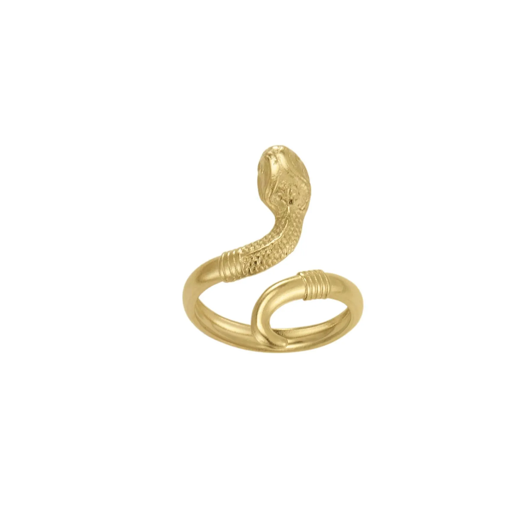 Femme Luzaka Bagues<Bague Serpentin acier doré or