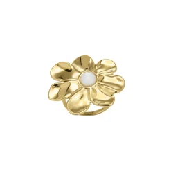 Femme Luzaka Bagues<Bague Stacy acier doré or et nacre