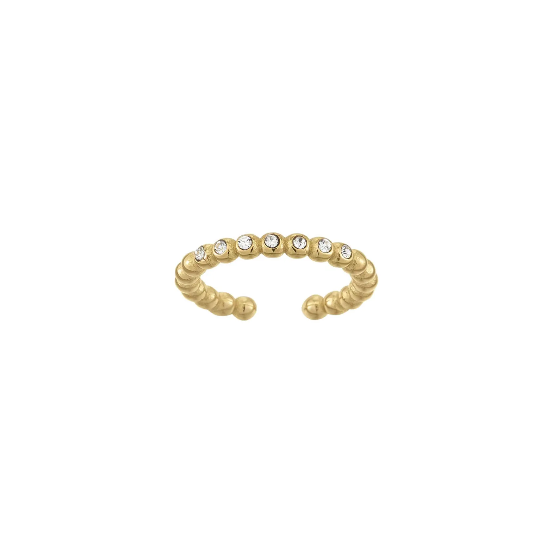 Femme Luzaka Bagues<Bague Storia zircons acier doré or