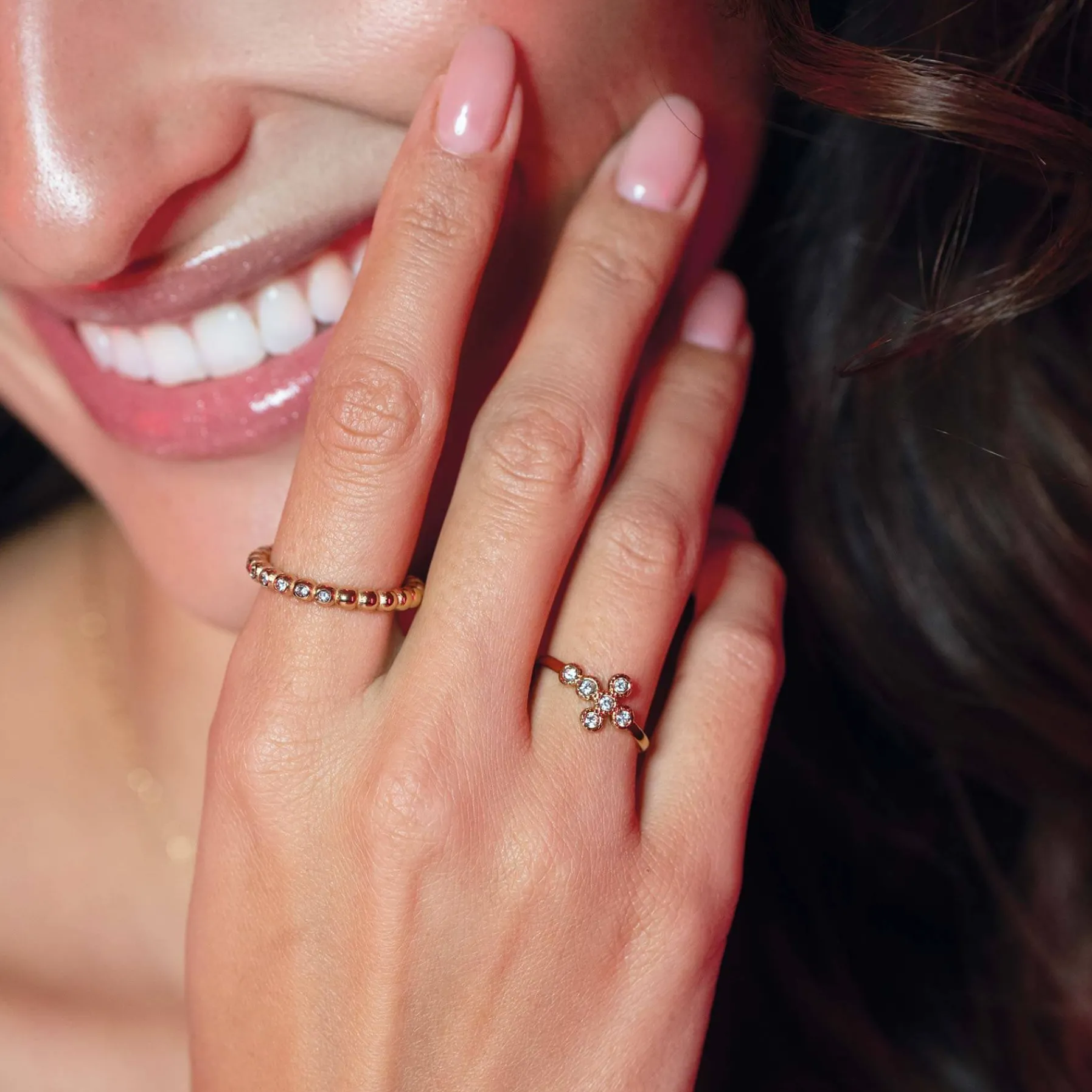 Femme Luzaka Bagues<Bague Storia zircons acier doré or