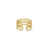 Femme Luzaka Bagues<Bague Yka acier doré or