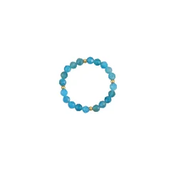 Femme Luzaka Bagues<Bague Yoko Apatite bleue acier doré or