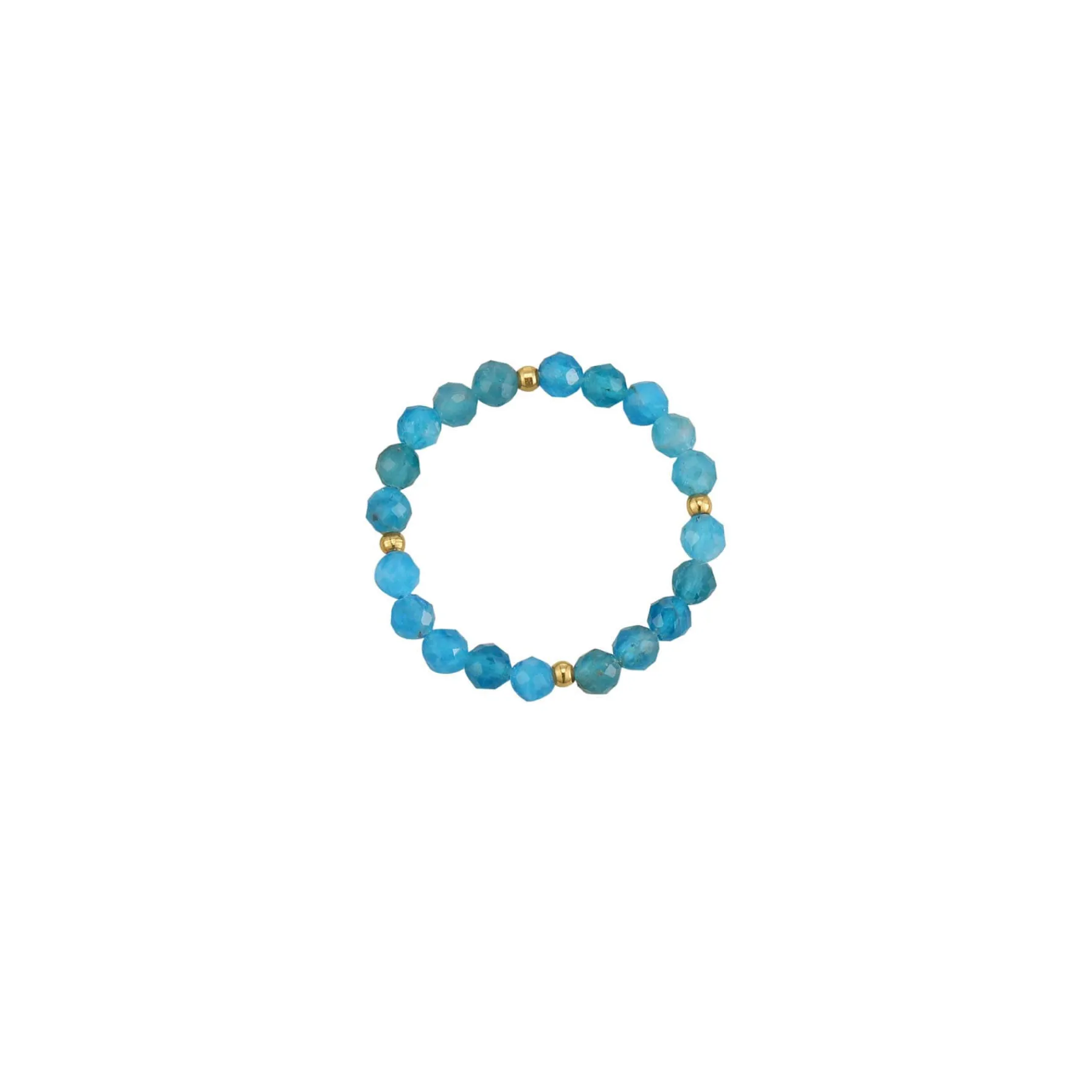 Femme Luzaka Bagues<Bague Yoko Apatite bleue acier doré or