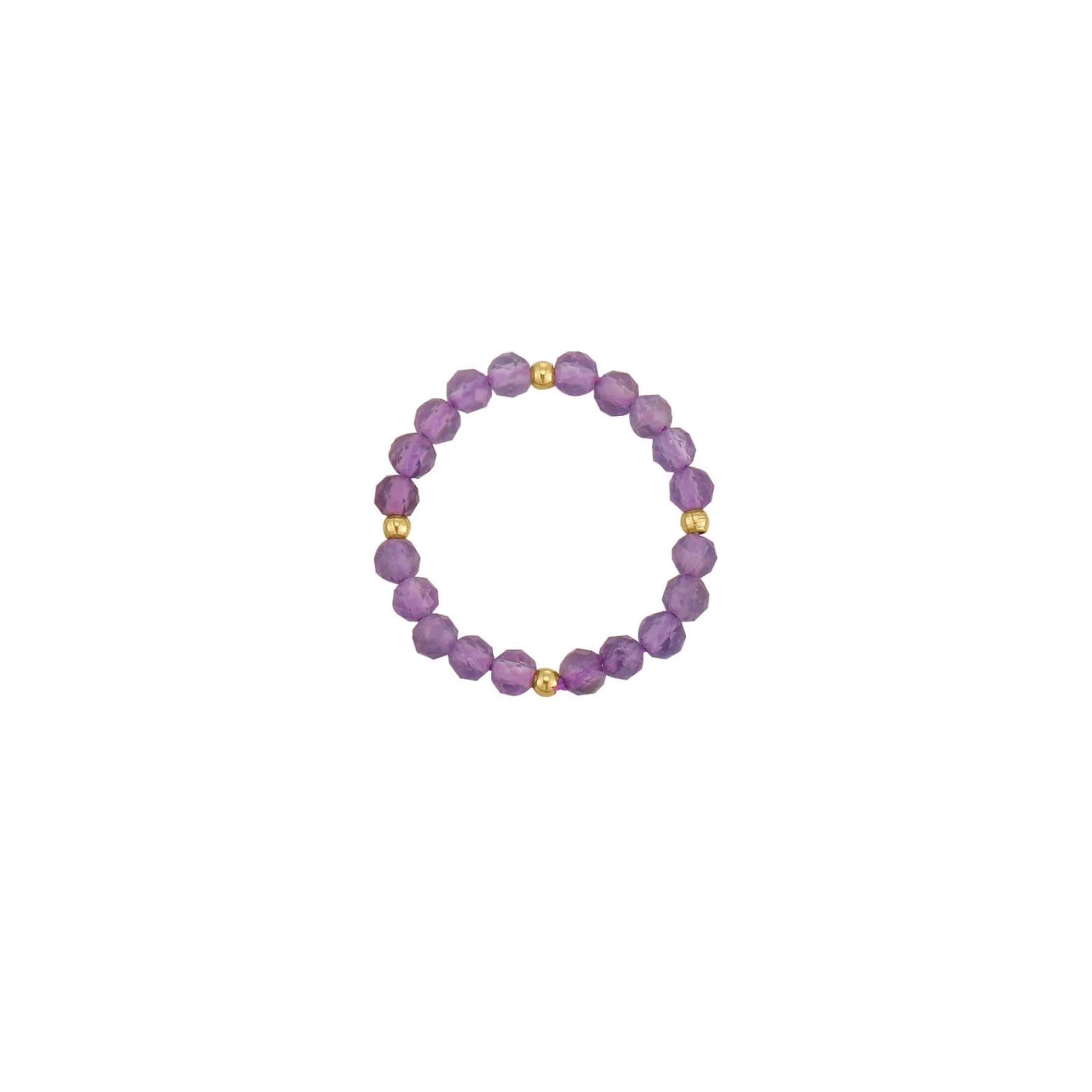 Femme Luzaka Bagues<Bague Yoko Pierres Améthyste acier doré or