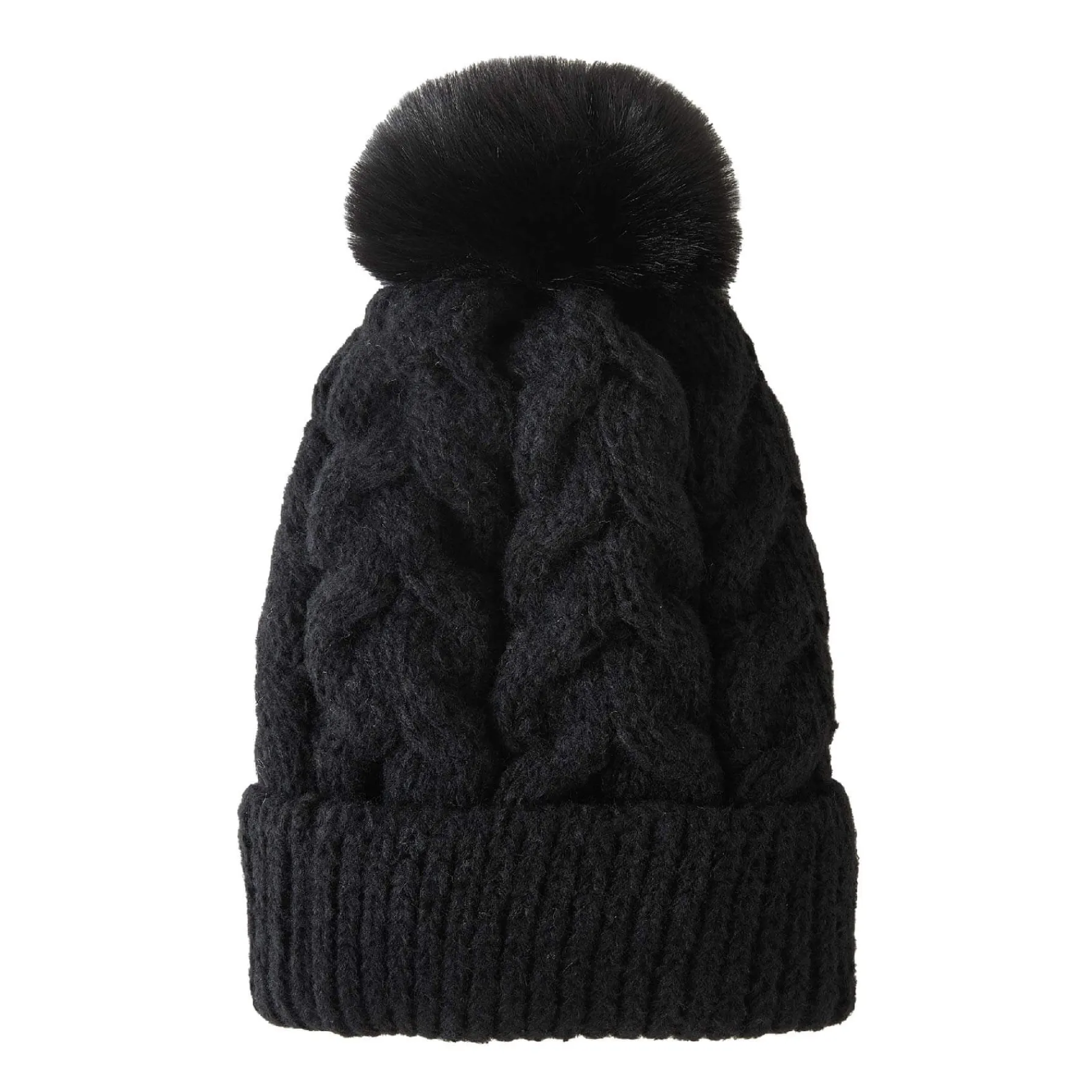 Luzaka Écharpes & Foulards<Bonnet fourré Pompon noir