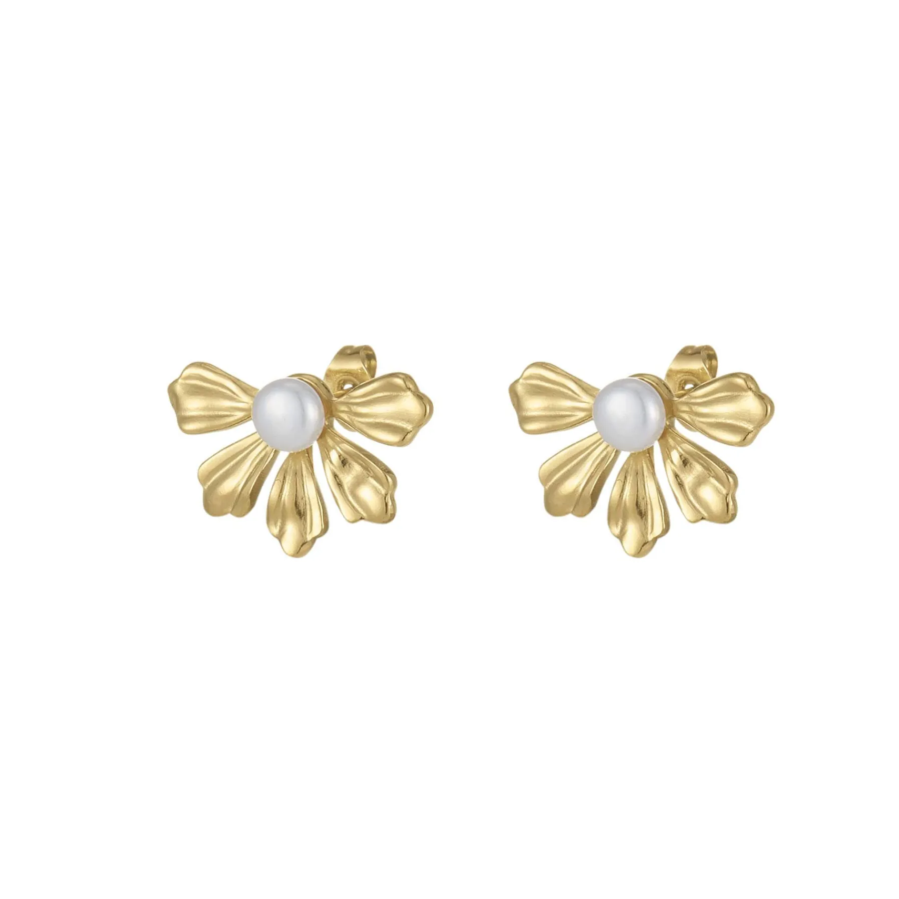 Femme Luzaka Boucles<Boucles Amélie acier doré or et nacre