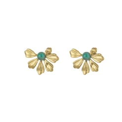 Femme Luzaka Boucles<Boucles Amélie acier doré or pierre Pin Africain