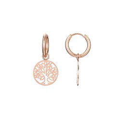 Femme Luzaka Boucles<Boucles Arbre de vie acier doré rose
