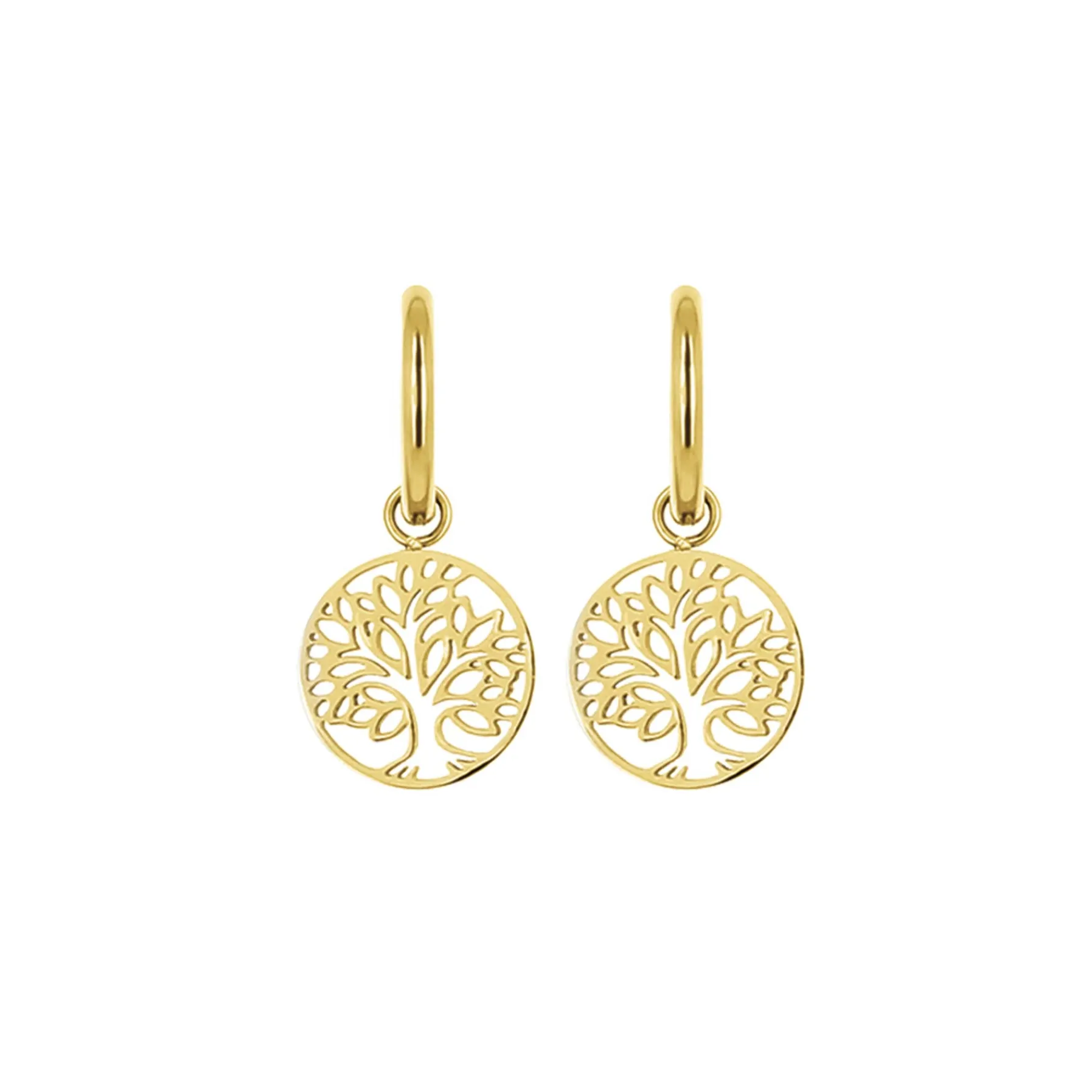 Femme Luzaka Boucles<Boucles Arbre de vie acier dorées or