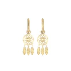 Femme Luzaka Boucles<Boucles Attrape rêves acier or