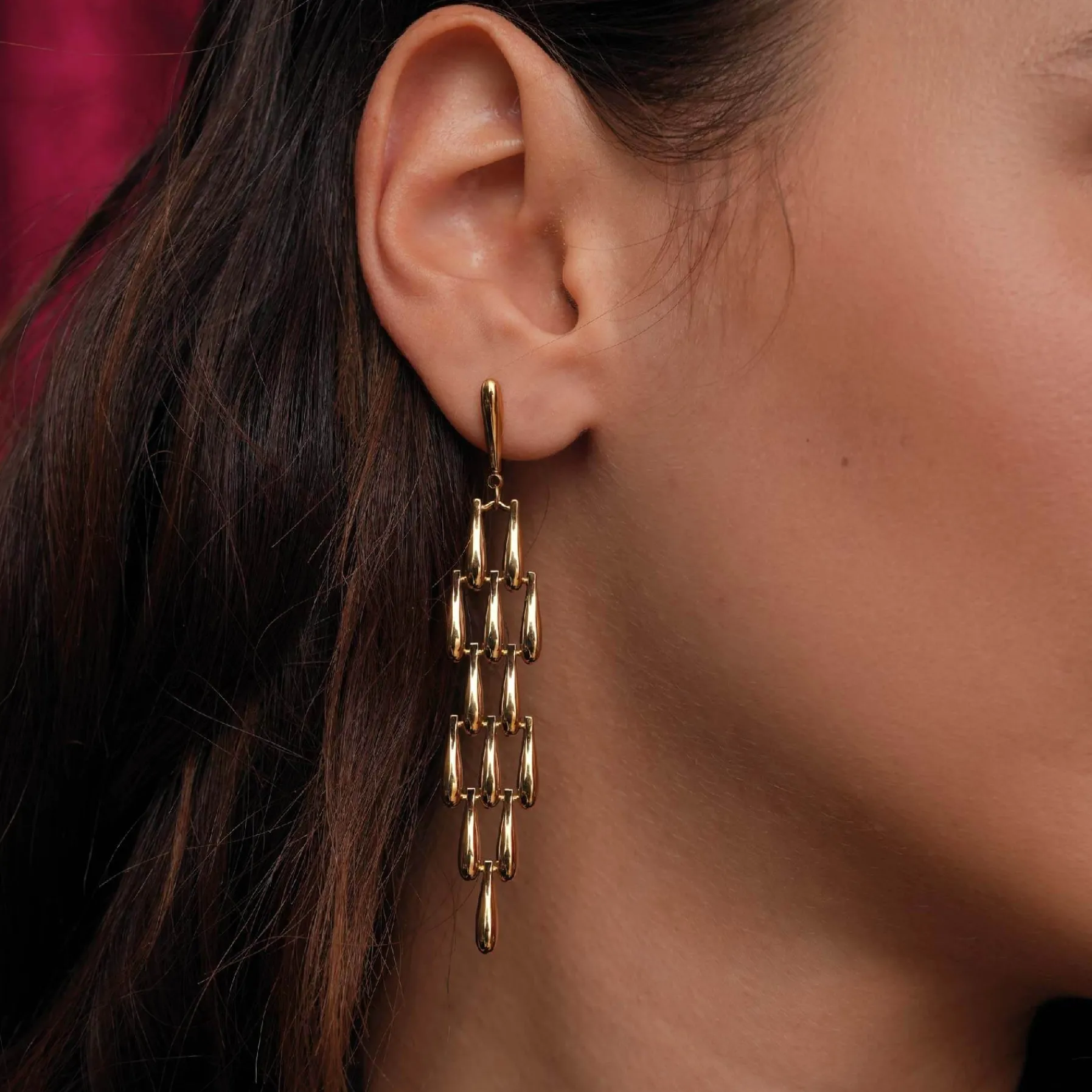 Femme Luzaka Boucles<Boucles Calliope acier doré or
