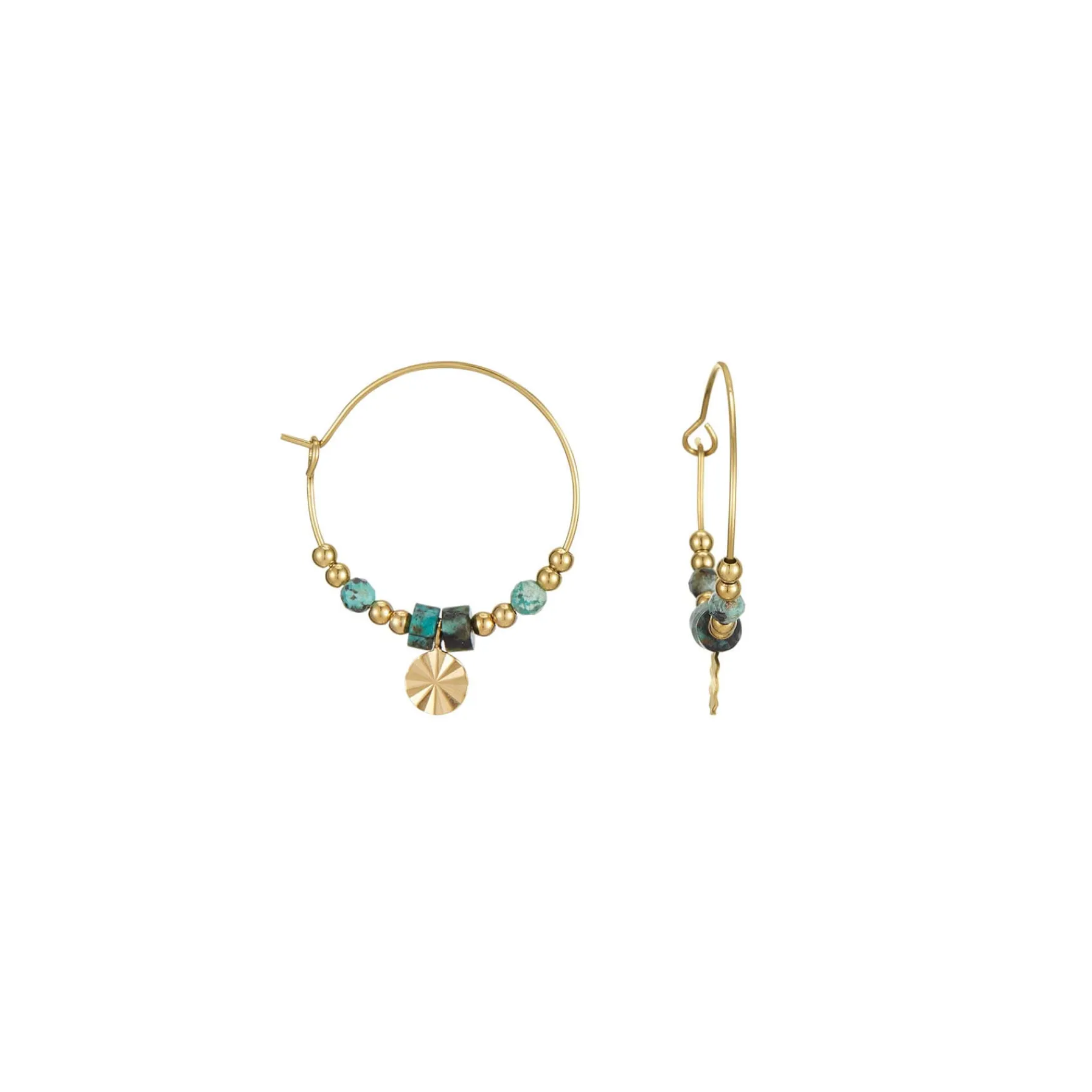 Femme Luzaka Boucles<Boucles Cancun Turquoise Africaine
