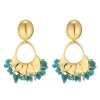 Femme Luzaka Boucles<Boucles Cassandra  bleue acier doré or