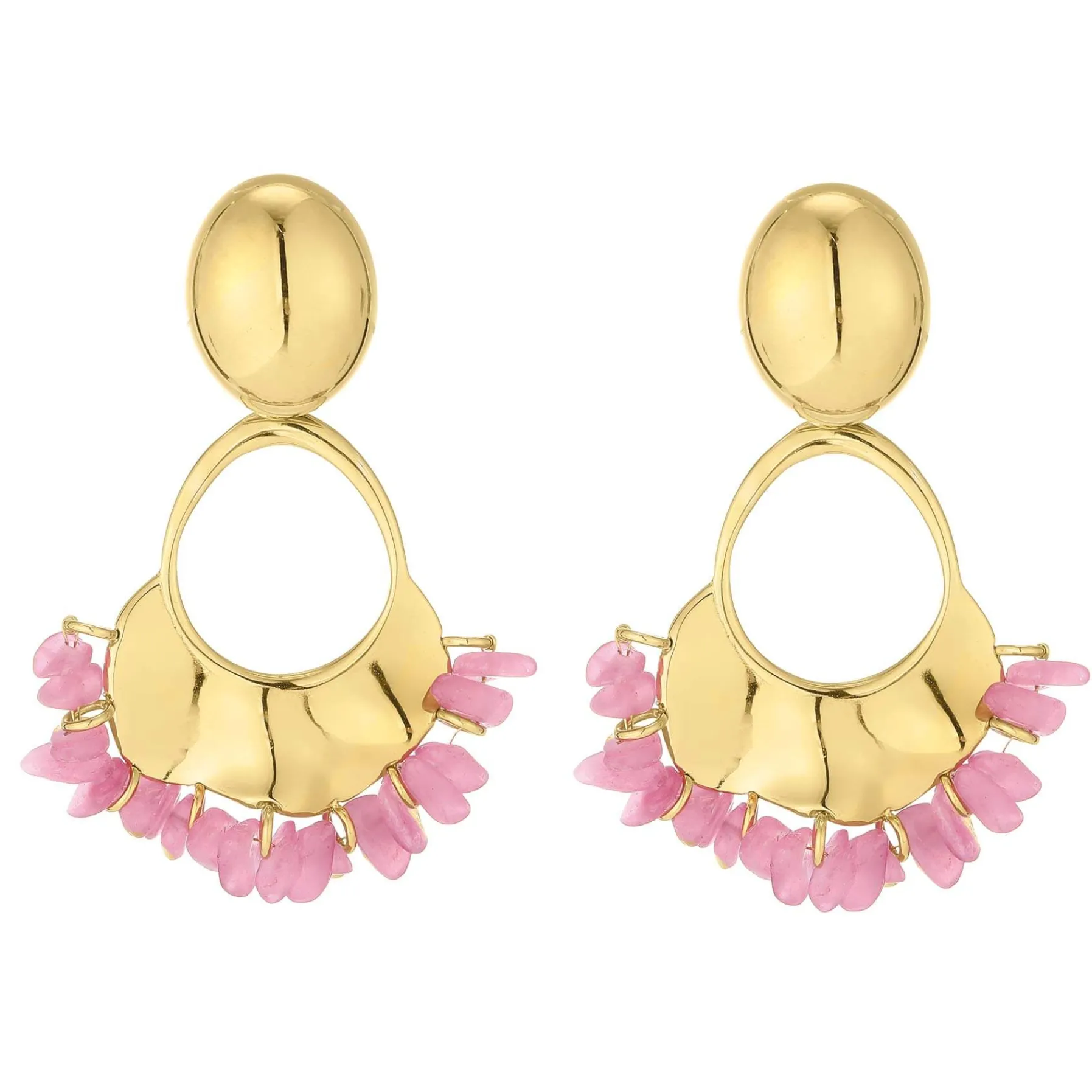 Femme Luzaka Boucles<Boucles Cassandra rose acier doré or